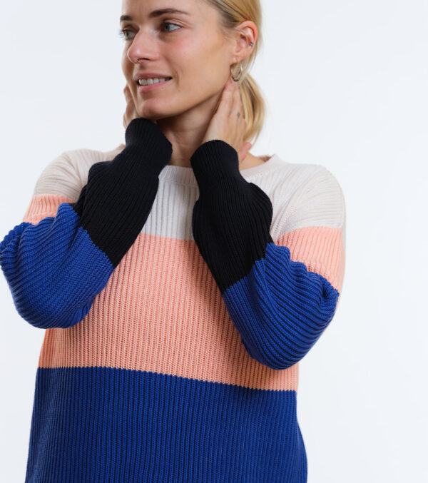 Strickpullover Peyla Blockstreifen apricot – Bild 3