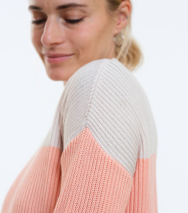Strickpullover Peyla Blockstreifen apricot – Bild 5