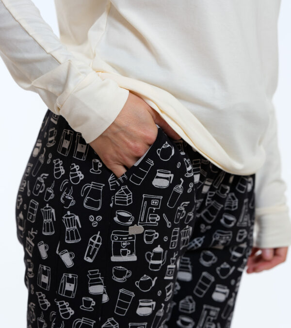 Pajama Mary with allover print Coffee - Image 5