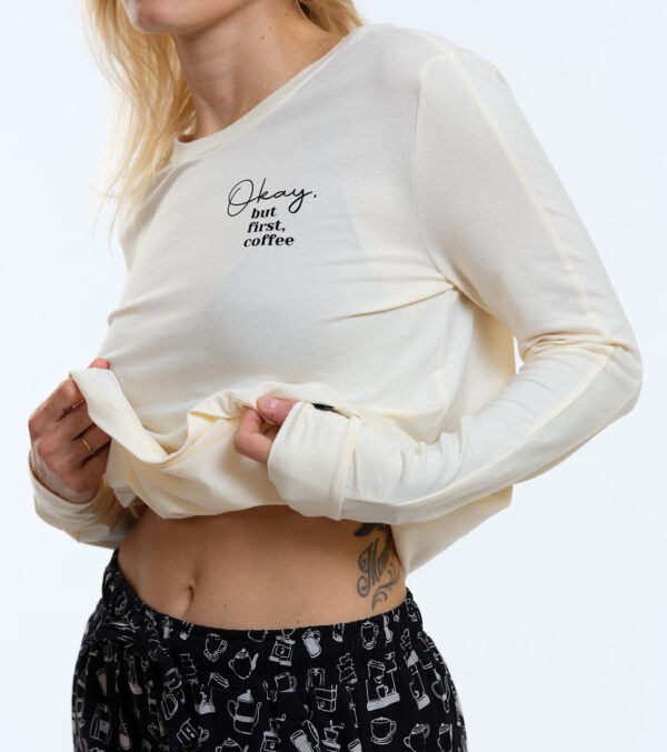 Pajama Mary with allover print Coffee - Image 4