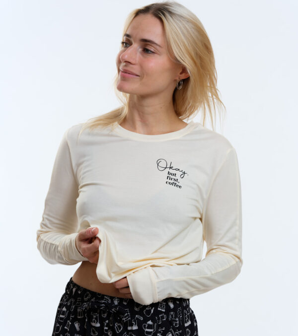 Pajama Mary with allover print Coffee - Image 3