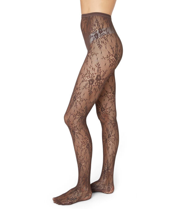 Lace tights Rosa dark brown
