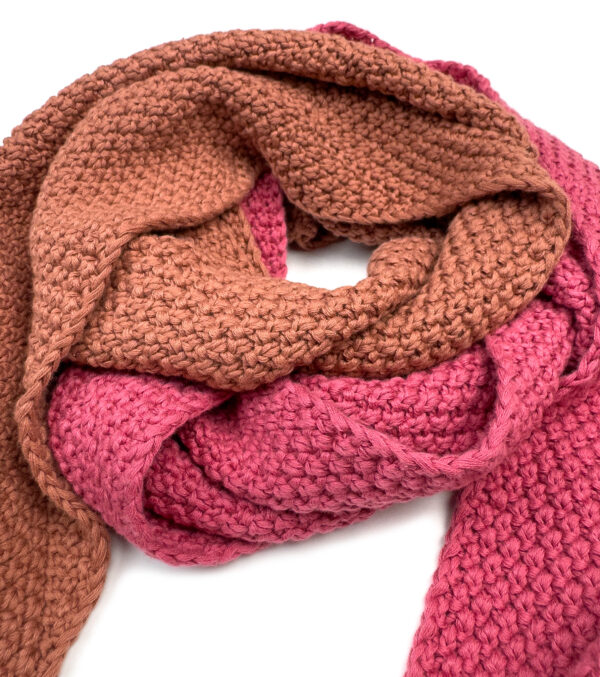 Organic Knit Scarf Baker chutney fade - Image 7