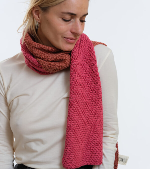 Organic Knit Scarf Baker chutney fade - Image 9