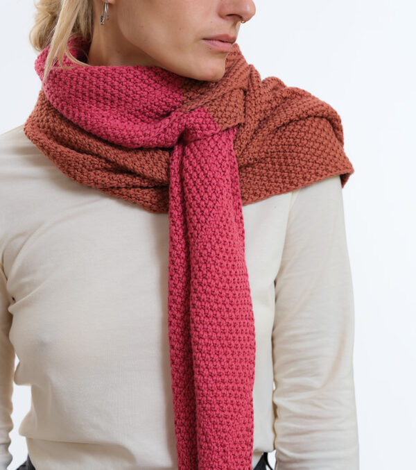 Organic Knit Scarf Baker chutney fade - Image 3