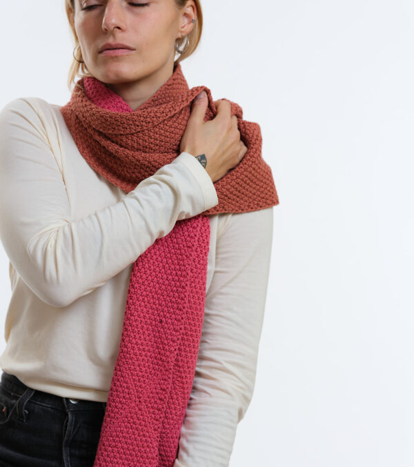 Organic Knit Scarf Baker chutney fade - Image 2