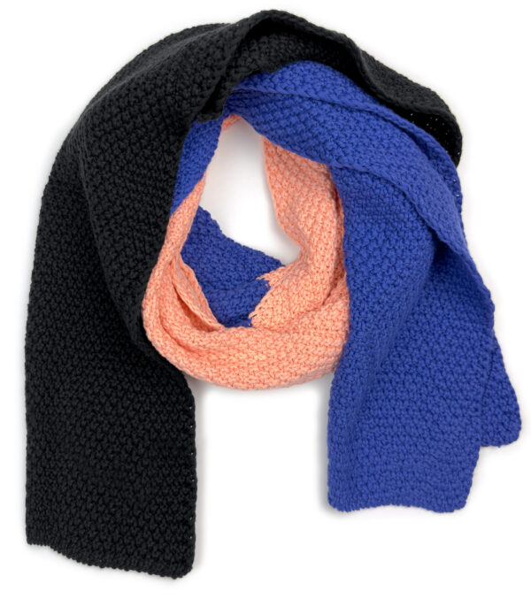 Organic Knit Scarf Baker black fade