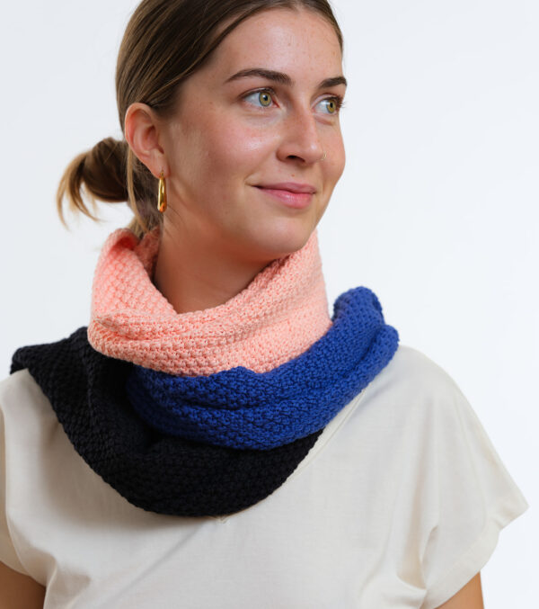 Organic Knit Scarf Baker black fade - Image 2