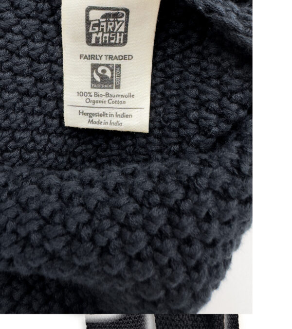 Organic Knit Scarf Baker black - Image 6