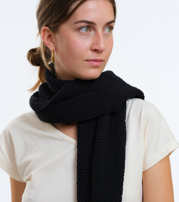 Organic Knit Scarf Baker black - Image 2