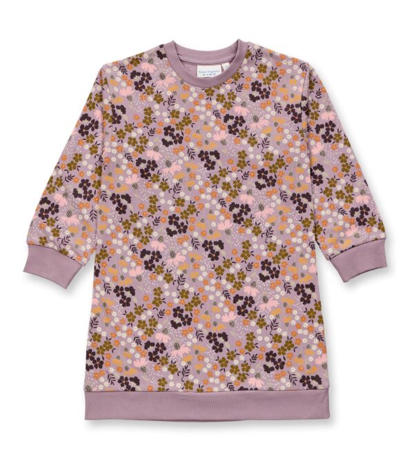 Mädchen Sweatkleid mit Blumendruck