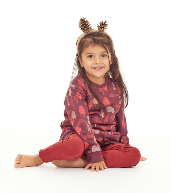 Girls Leggings burgundy - Image 2