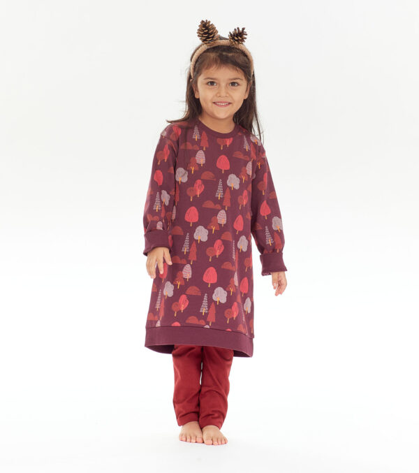 Girls Leggings burgundy - Image 3