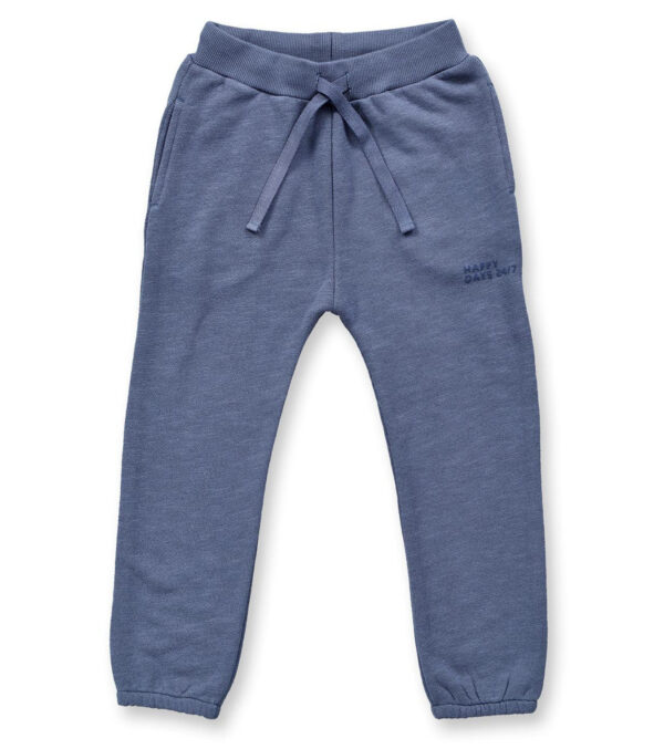 Comfortable children‘s sweatpants in blue-grey