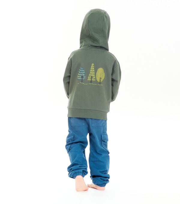 Lined children‘s cargo pants, petrol blue - Image 3