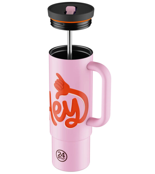 Straw Cup 800 ml, Hey! Pink - Image 2