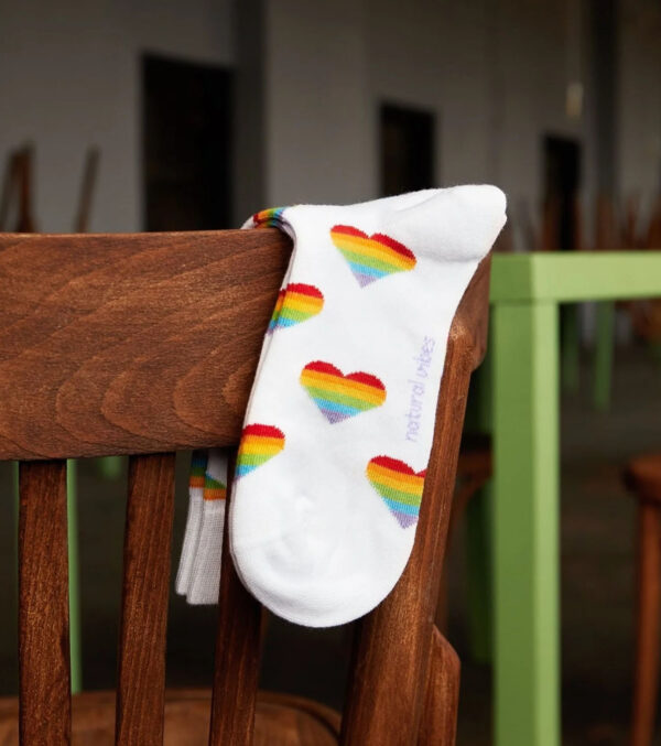 Rainbow Heart socks - Image 3