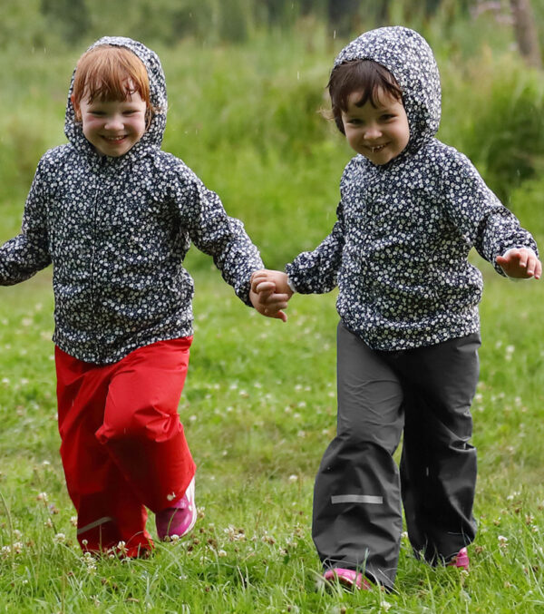 Grow-with-me Children‘s Rain Pants, Red - Image 4