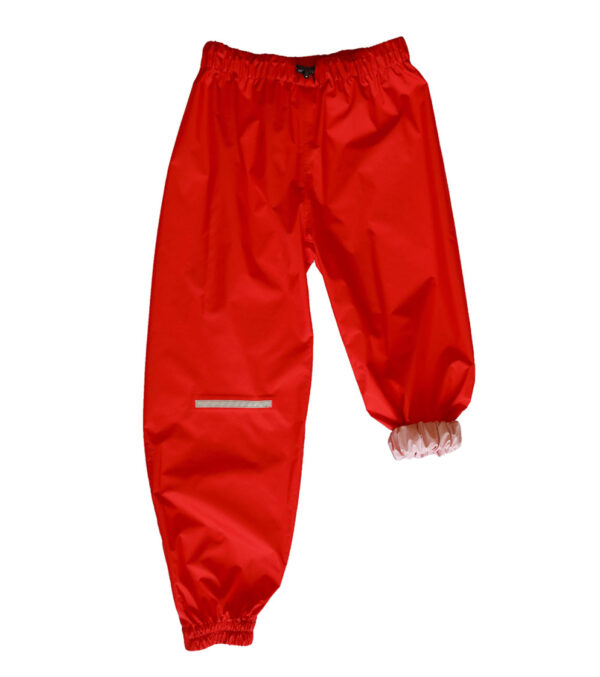Grow-with-me Children‘s Rain Pants, Red - Image 2
