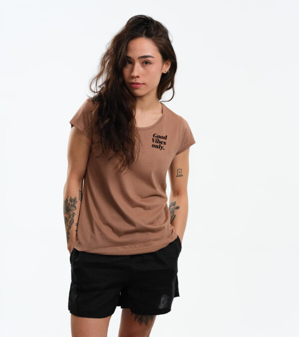 Shirt Asheville Good Vibes light brown - Image 2