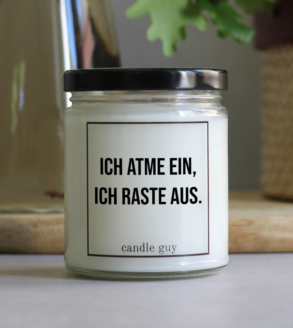 Duftkerze Ich atme ein, ich raste aus. – Bild 2