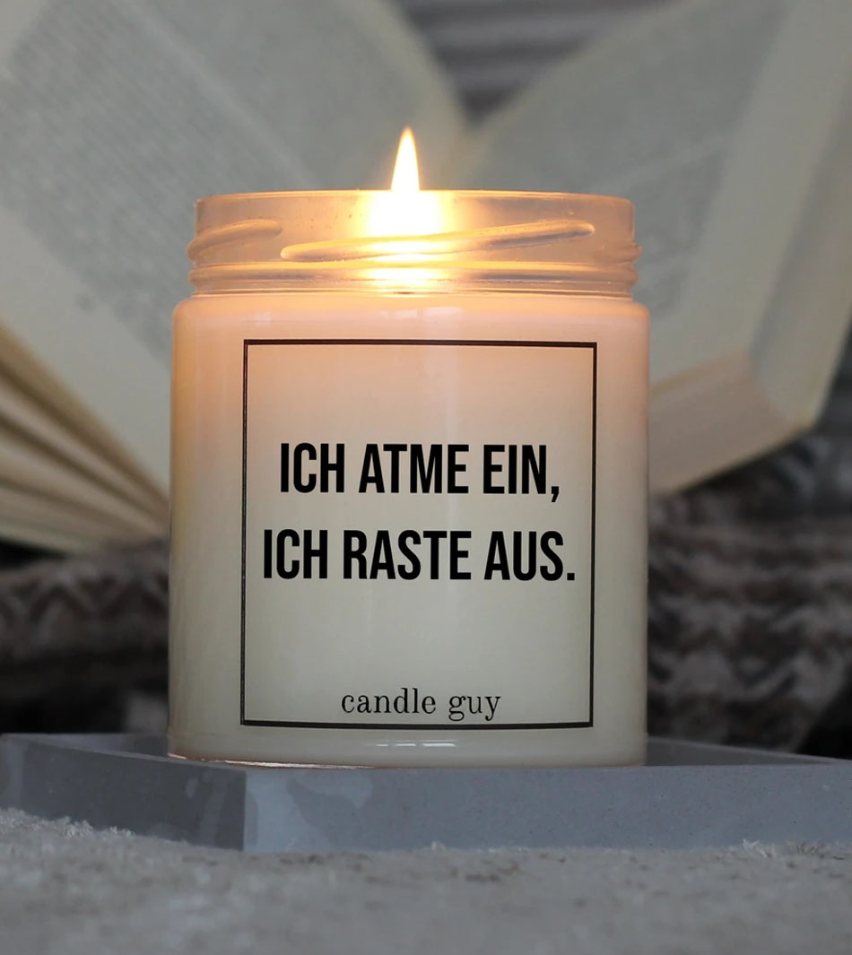 Duftkerze Ich atme ein, ich raste aus. – Bild 3