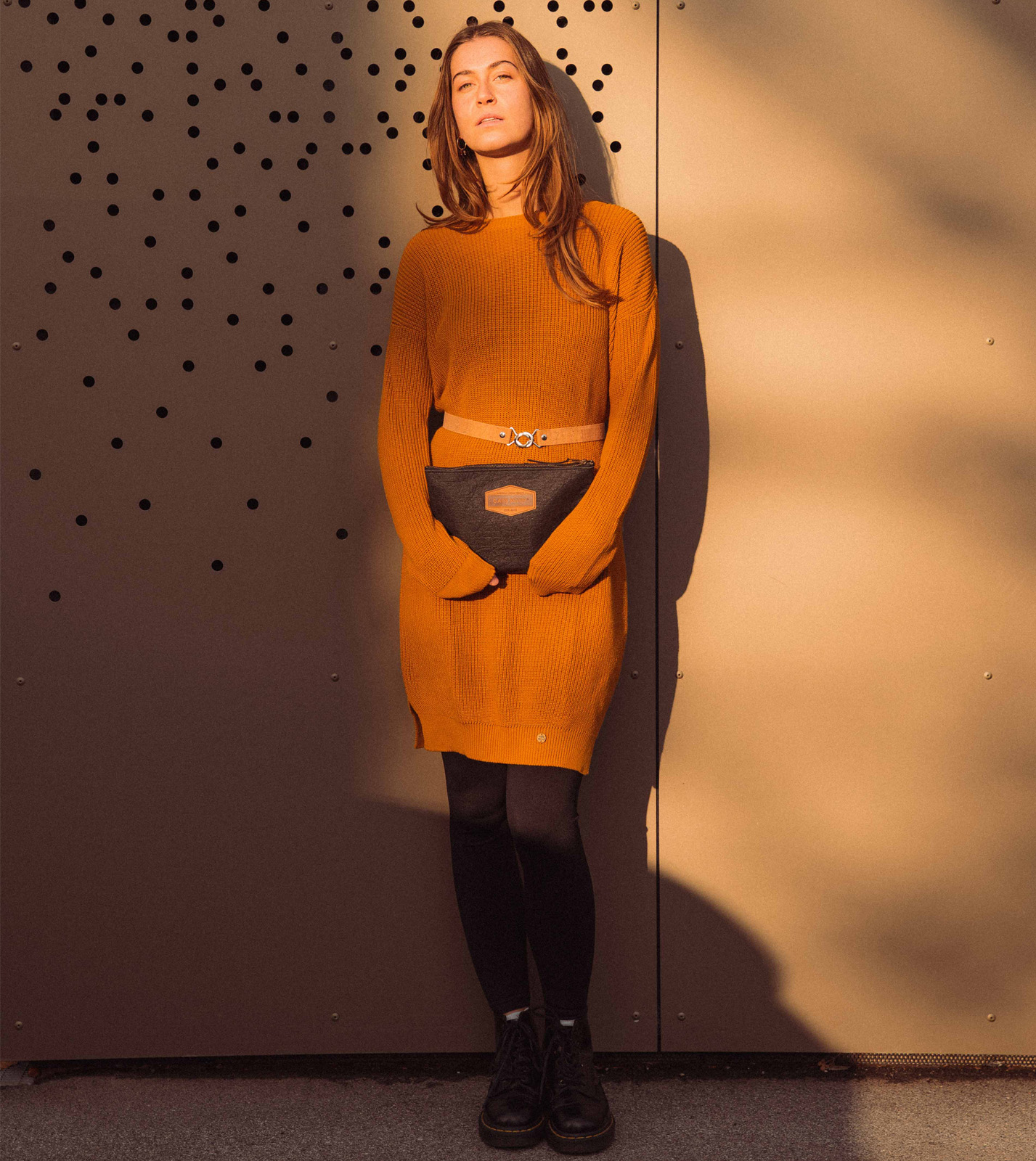 Knitted Dress Frannie mustard yellow - Image 2