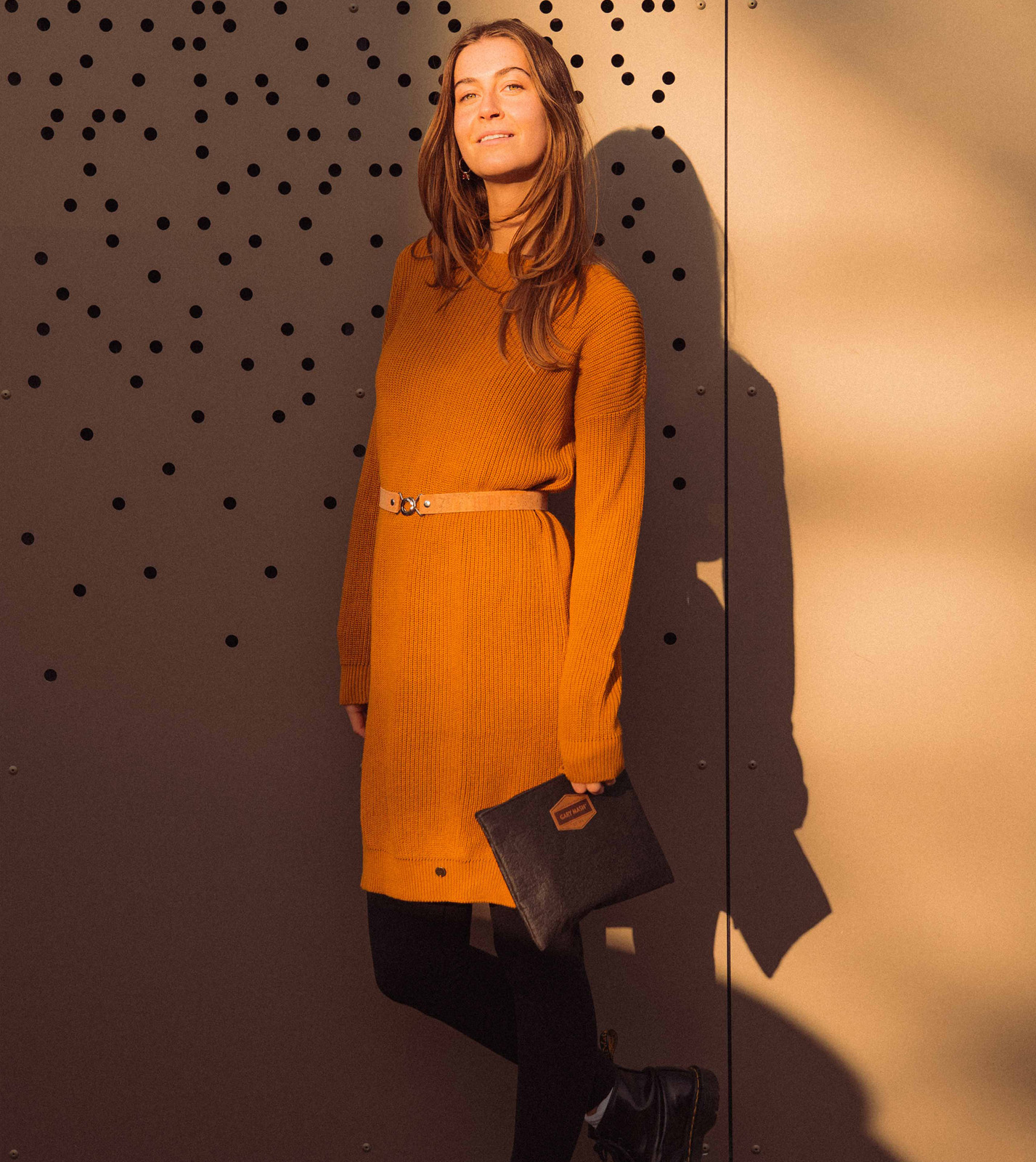 Knitted Dress Frannie mustard yellow