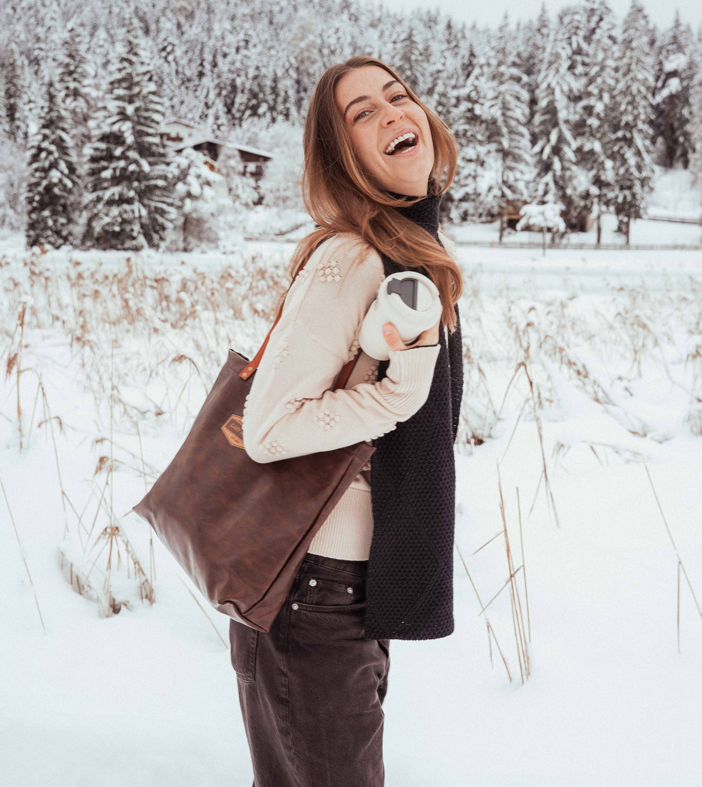 Shopper Bag Vintage Dark Brown - Image 4