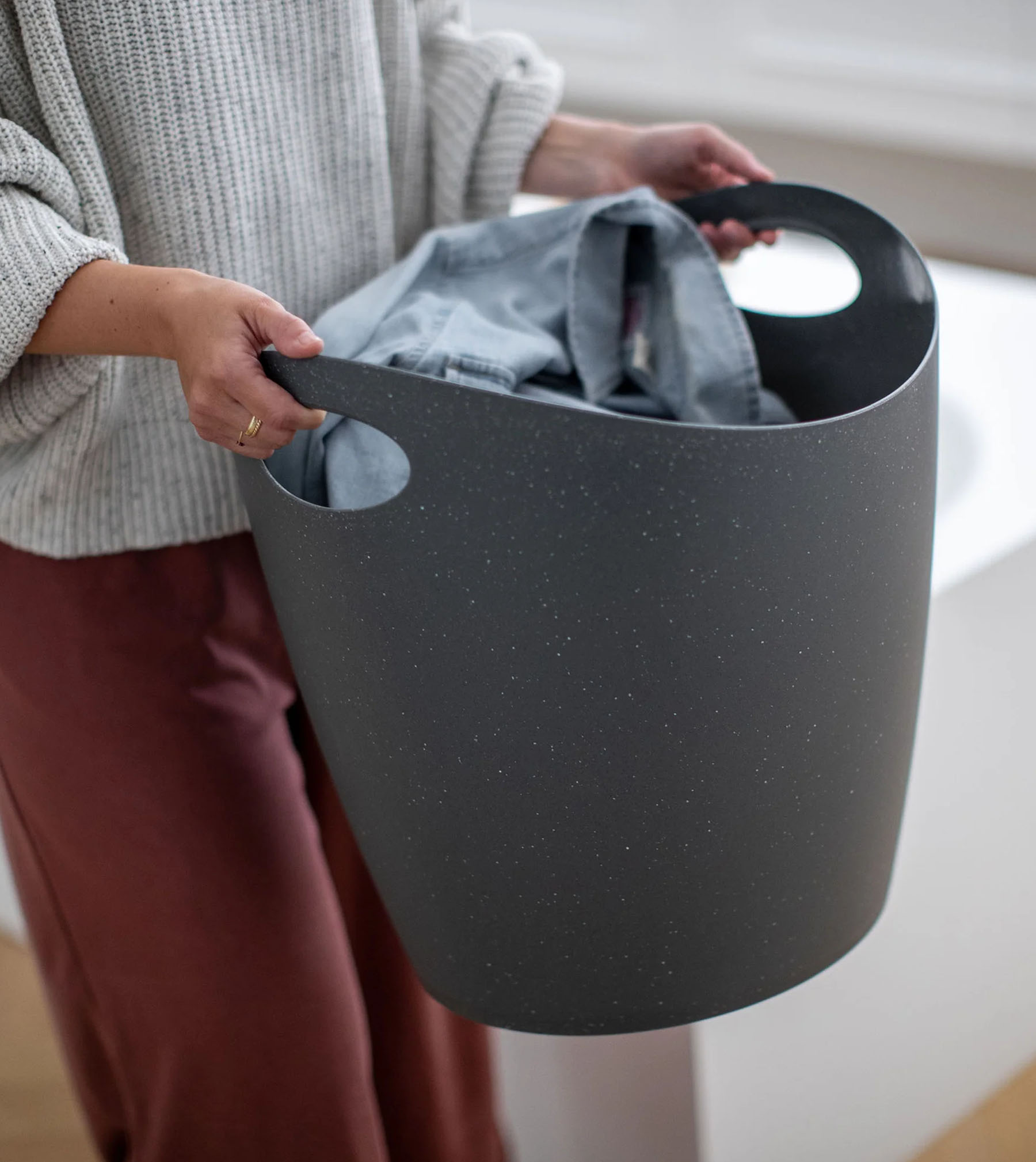 Large Storage Basket Bottichelli XL, ash grey - Image 2