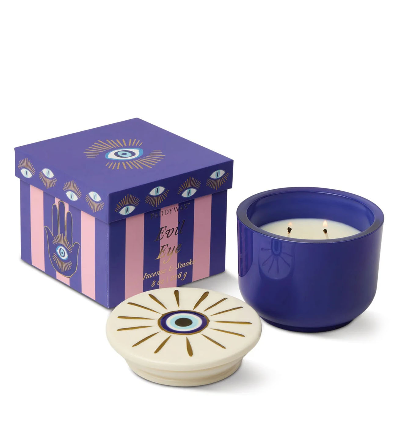 Charmed Blue Glass Candle Incense & Smoke