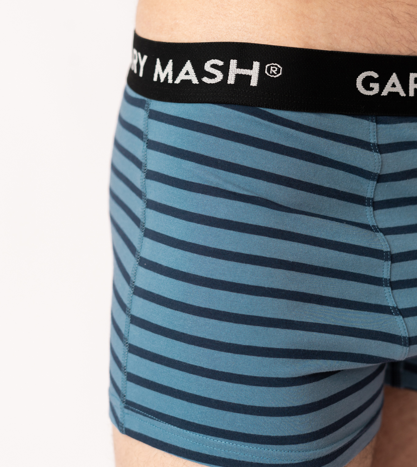 Organic Mens Boxer Briefs blue striped - Image 4