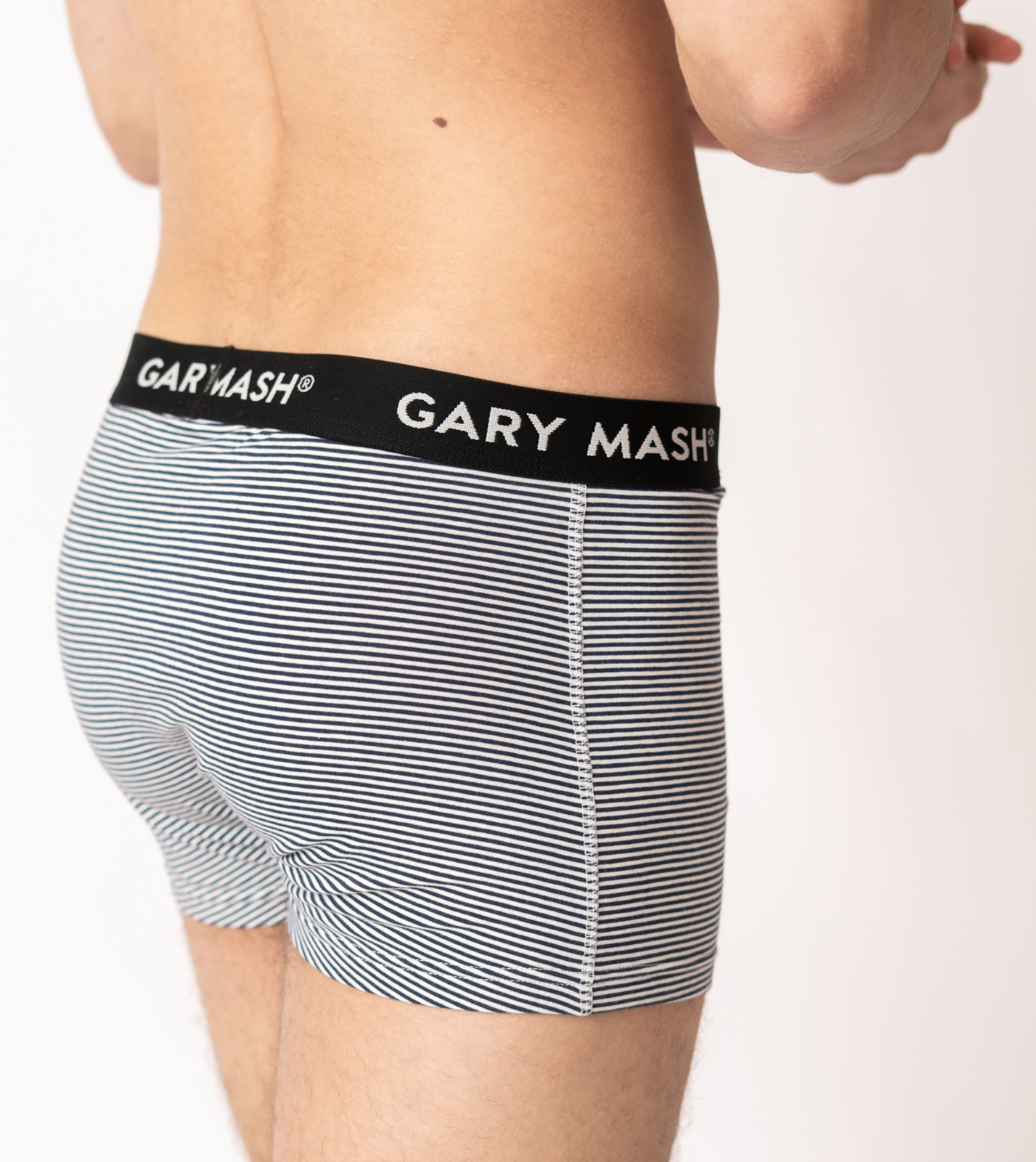 Organic Mens Boxer Briefs blue striped - Image 6