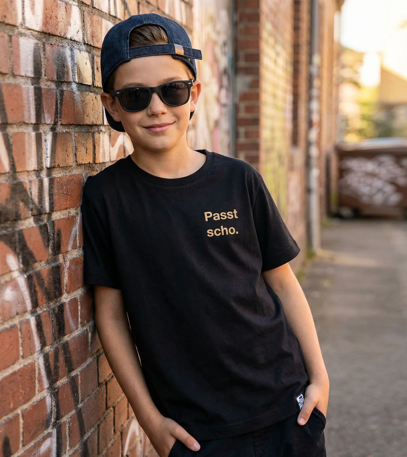 Kid's T-shirt Passt scho. black - Image 3