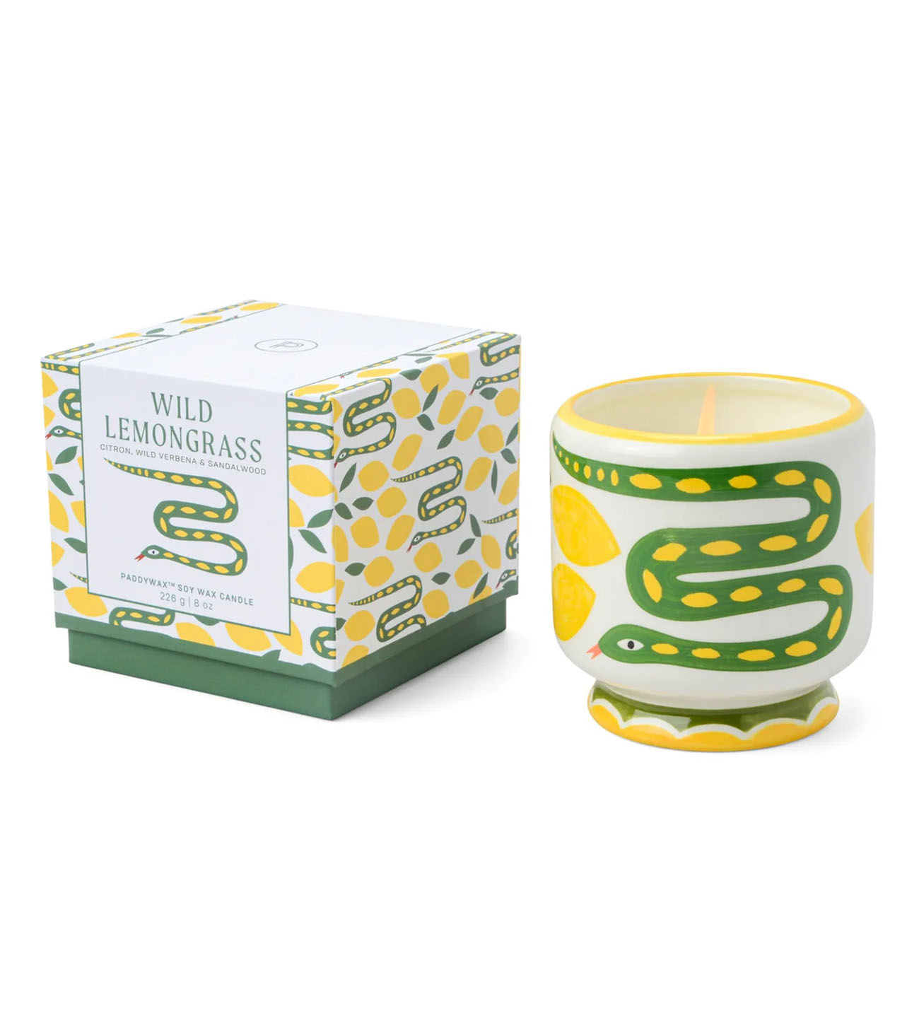 A Dopo Snake Scented Candle, Wild Lemongrass