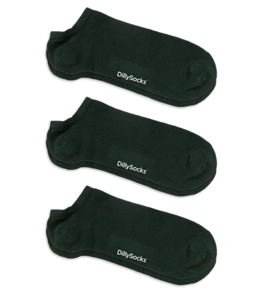 3-pack Short Socks, olive green