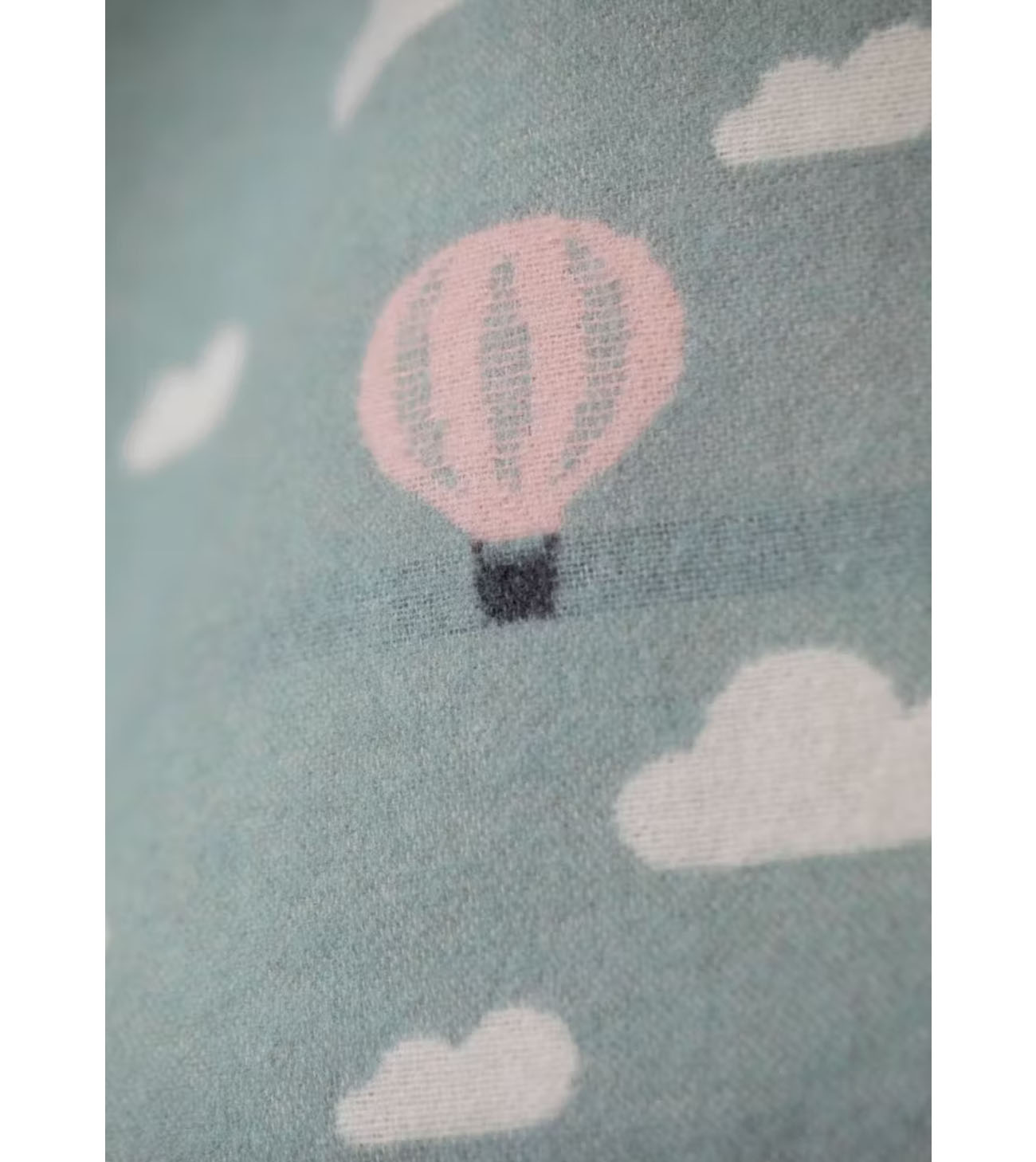 Baby and Kid's blanket 70 x 90 cm, Balloons light green - Image 5
