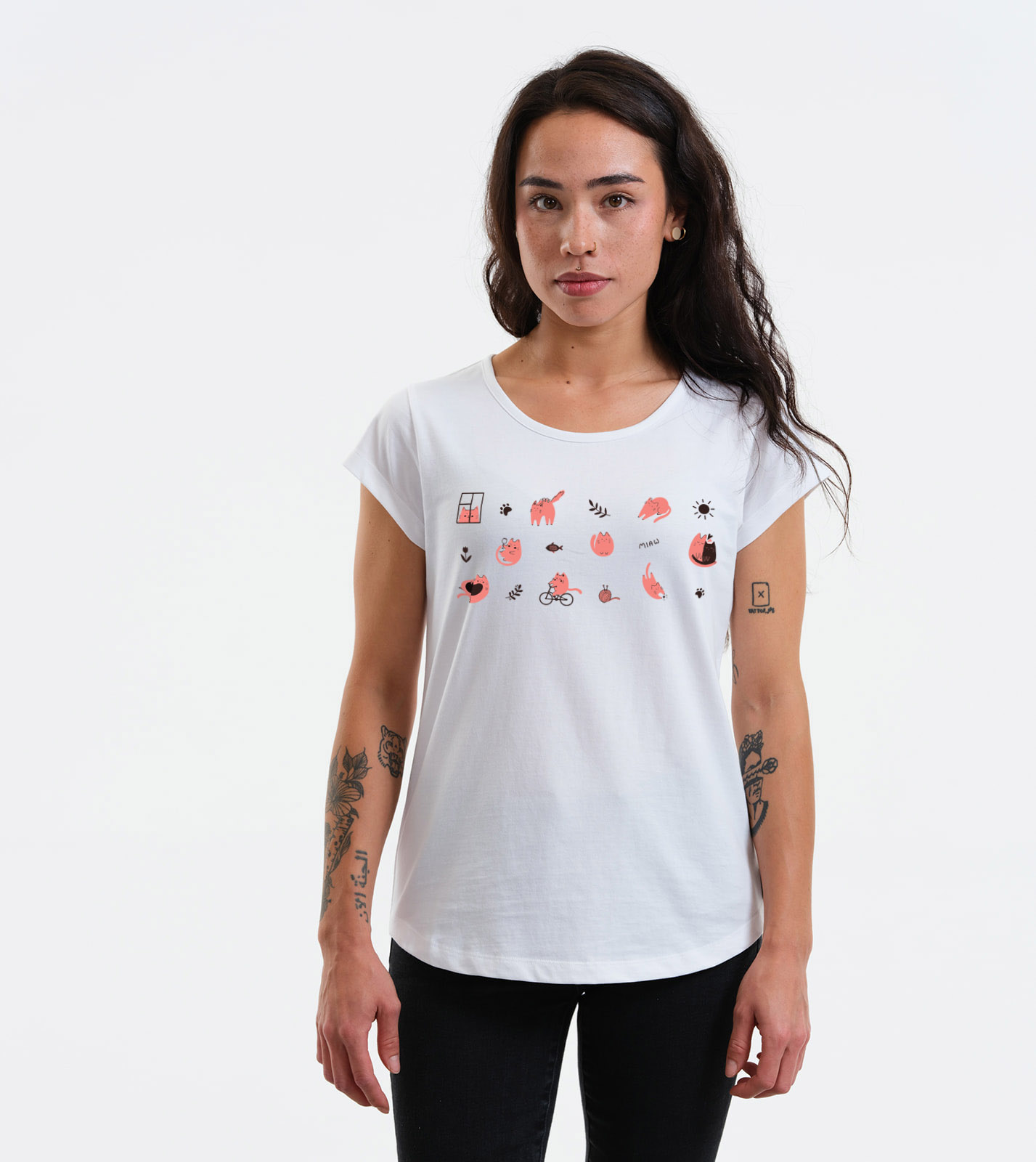 Shirt Asheville Cat Love white - Image 3