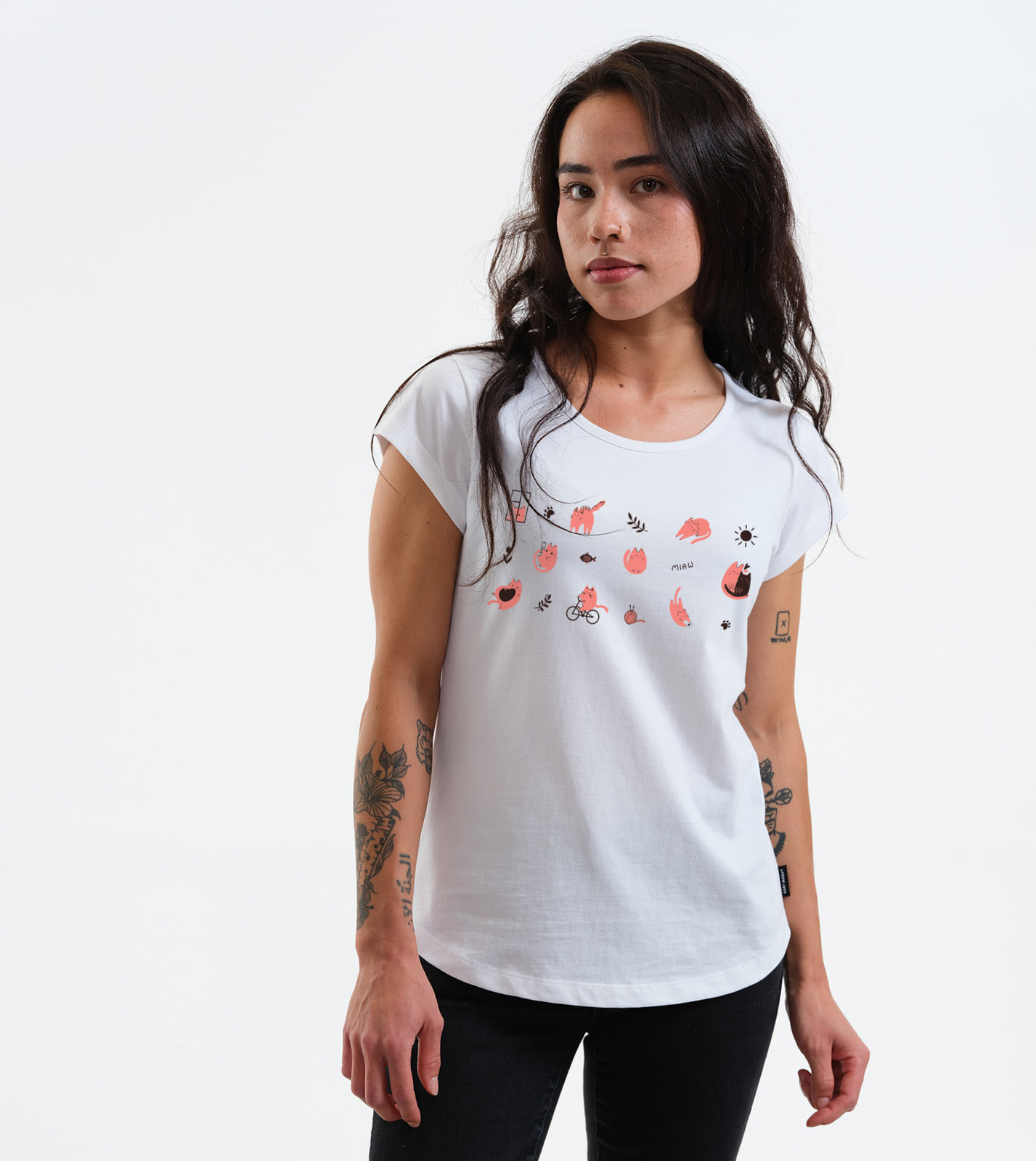 Shirt Asheville Cat Love white - Image 5