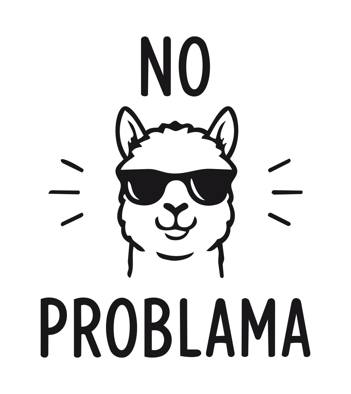 Kinder T-Shirt No Problama weiß – Bild 2