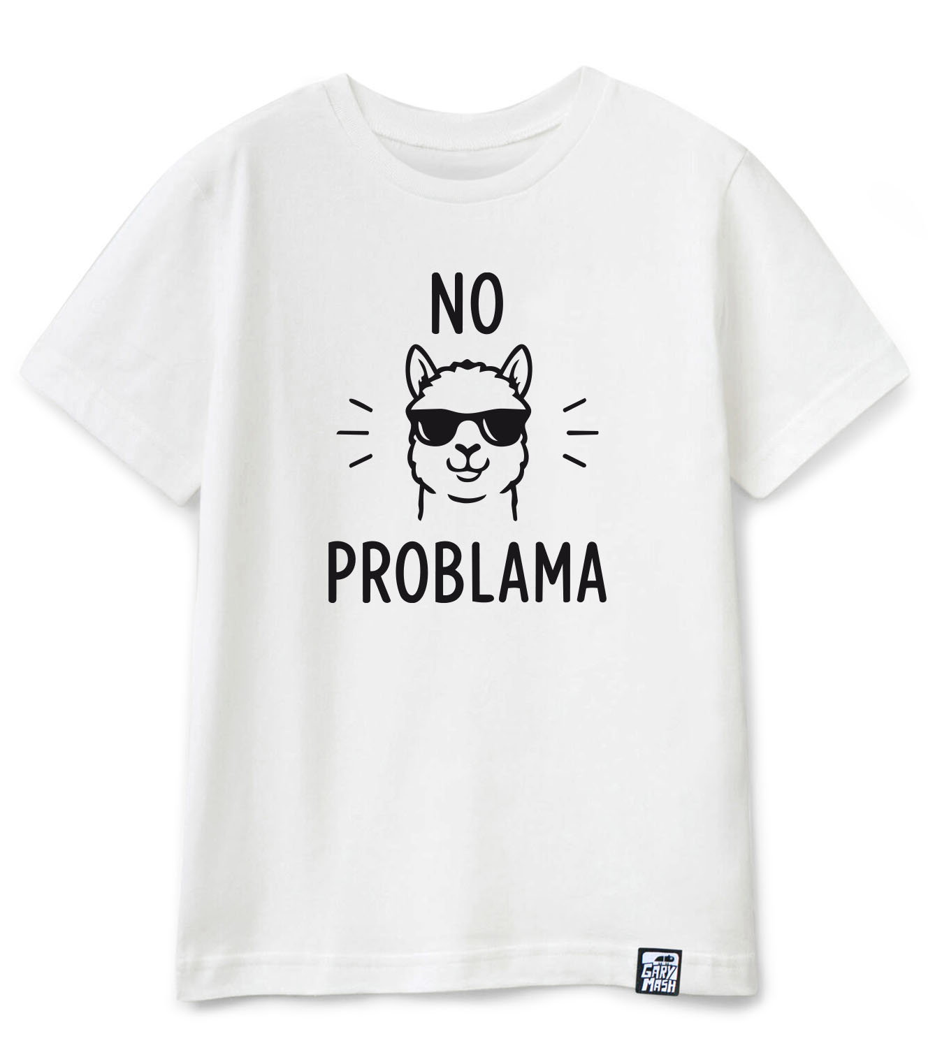 Kinder T-Shirt No Problama weiß